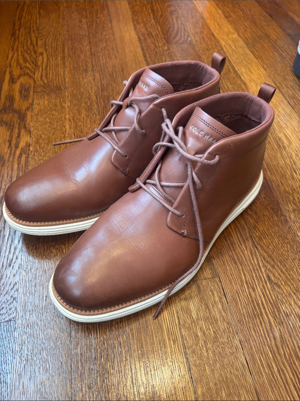 Cole Haan Men's Chestnut Leather Chukka Boots